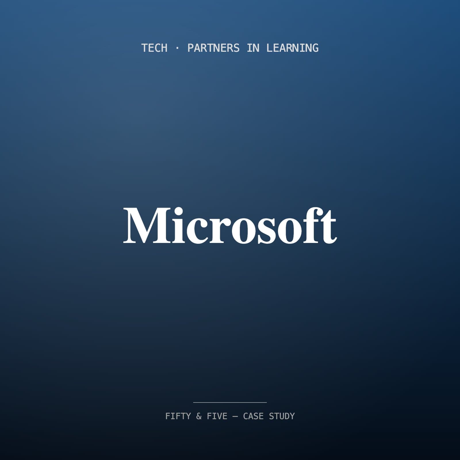 Microsoft (Partners in Learning) — Tech case study
